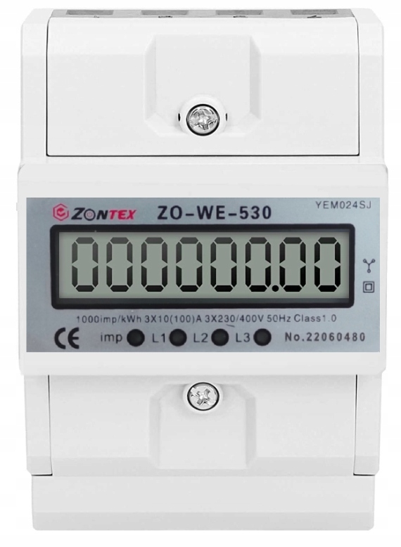 Čítač Zontex 220 V IP20 10 A